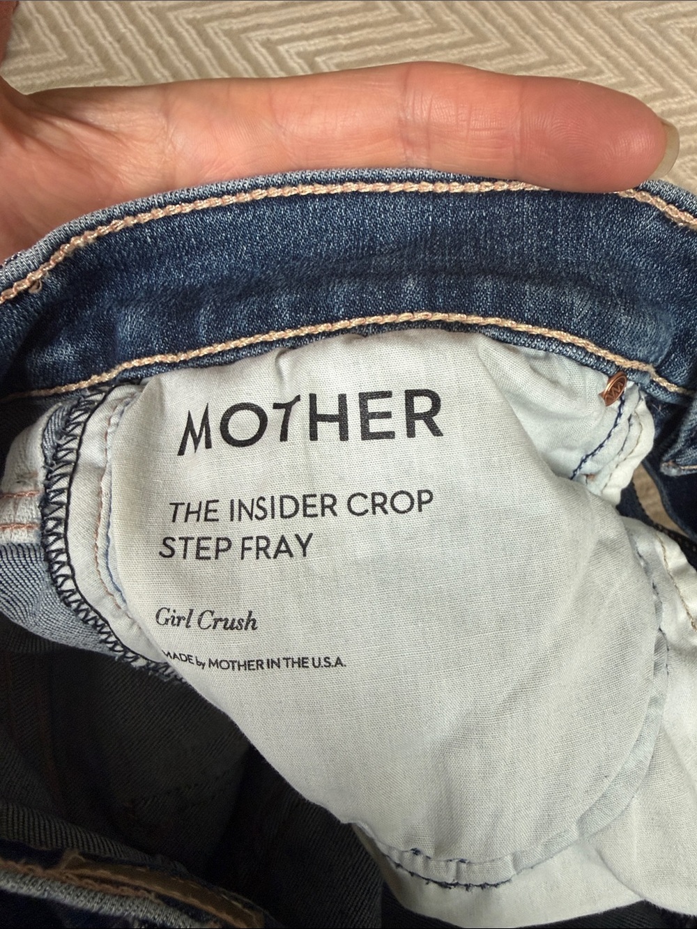 MOTHER size 27 insider crop fray - Picture 3 of 4